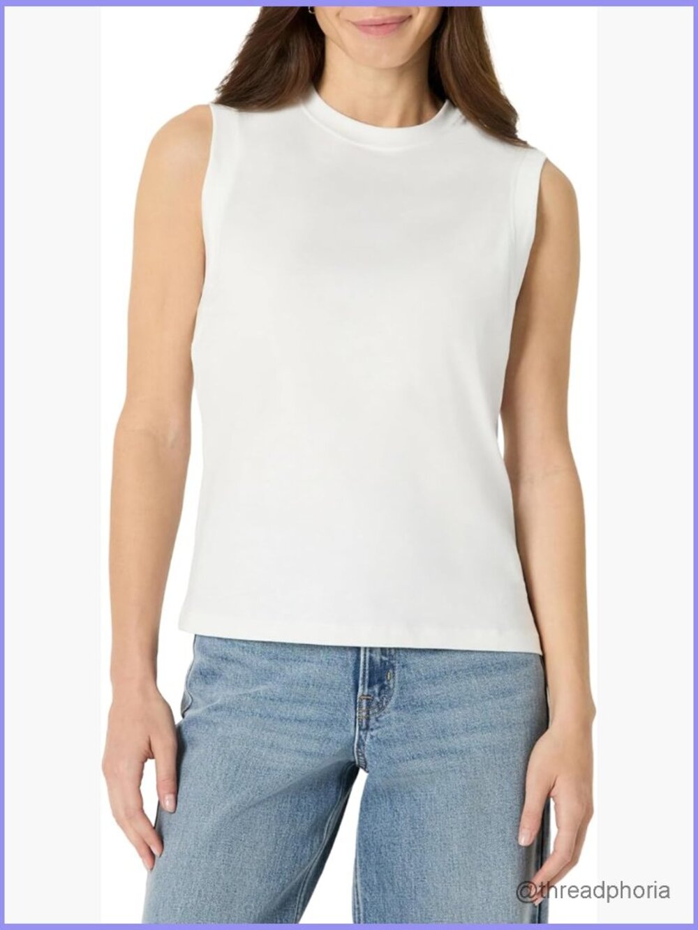 Relaxed-Fit Cotton Muscle Tee | Sleeveless Crew Neck
